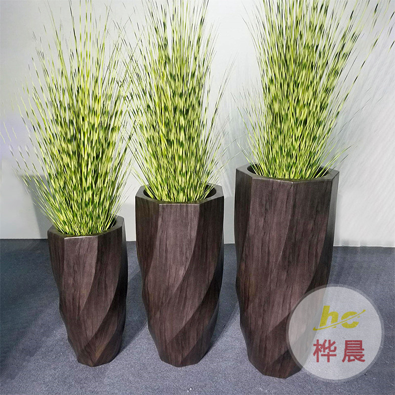 玻璃钢绿化种植箱花盆高架桥市政工程可批发花盆花箱树脂花盆厂家